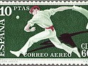 Spain 1960 Philately 10 Ptas Green, Red & Brown Edifil 1289